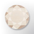 Beige Round Gem Rug Online now