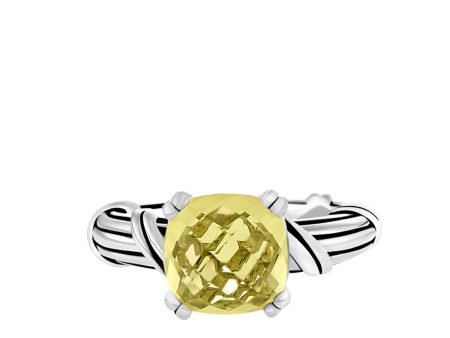 Fantasies Lemon Citrine Cocktail Ring in sterling silver 10mm Online Hot Sale