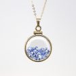 Sapphire Shaker Locket - Handcrafted 14k Yellow Gold Filled Pendant Necklace - Genuine 2.5 CTW Blue Gemstones September Birthstone Jewelry Supply