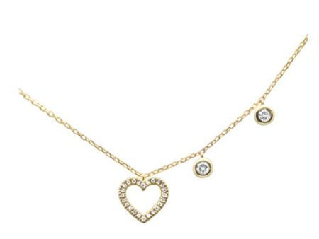 Yellow Gold Diamond Heart Shape Pendant Necklace Online