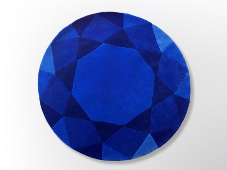 Blue Sapphire Round Gem Rug Supply