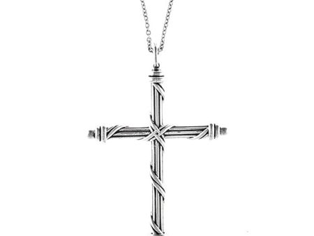 Signature Classic Cross Necklace in sterling silver For Cheap