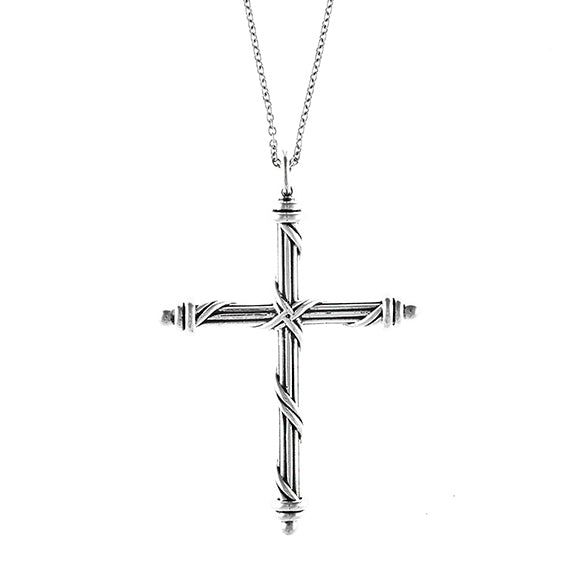 Signature Classic Cross Necklace in sterling silver For Cheap