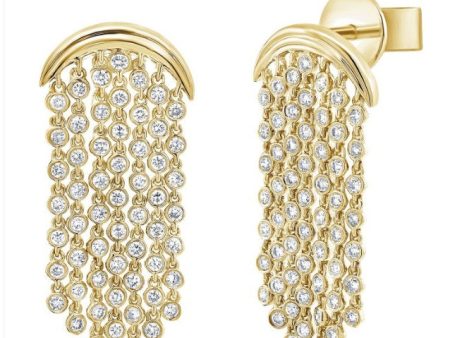 Diamond Bezel Dangle Earring Supply