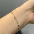 18k Yellow gold Paper clip bracelet Online Hot Sale