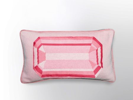 Mini Rose Quartz Embroidered Needlepoint Pillow Fashion