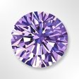 Purple Diamond Round Gem Rug For Sale