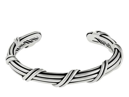 Signature Classic Oval Cuff in sterling silver Discount