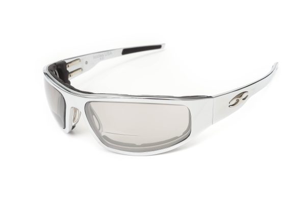 “Bagger” Chrome Prescription Motorcycle Glasses (Smooth) For Cheap