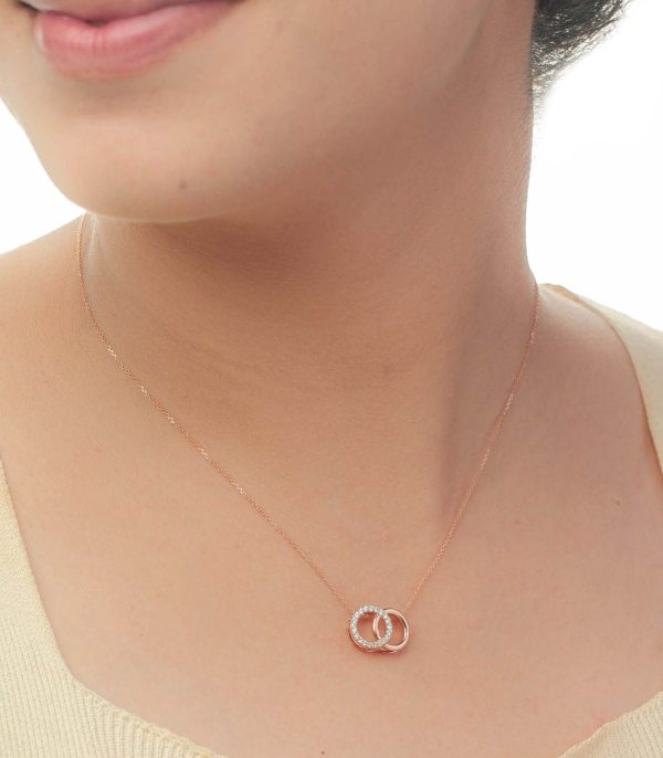 Diamond Stylish Swirls Necklace For Discount