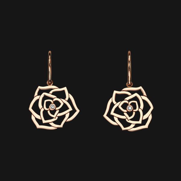 18k Wire Bloom Earrings For Sale