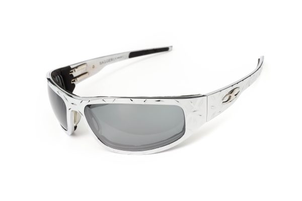 “Bagger” Chrome Motorcycle Sunglasses (Diamond) For Sale