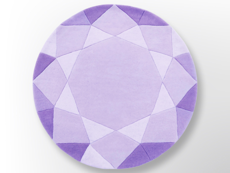 Amethyst Lilac Round Gem Rug Supply