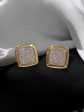 diamond and yellow gold cufflink squares Supply