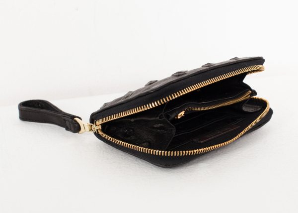 Elodie Leather Wallet in Black Online Hot Sale