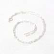 18 Inch Paperclip Chain - Sterling Silver Drawn Flat Cable Bright Finish Necklace - 2 mm Spring Ring Clasp Layer Fashion Accessory Jewelry Sale