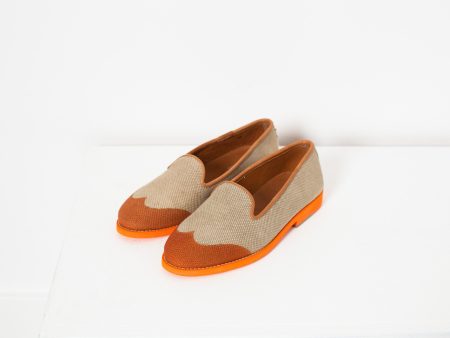 Wingtip Loafer in Orange Hot on Sale