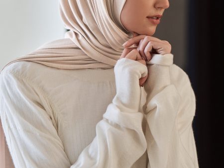 Premium Jersey Hijab - Buttercream on Sale