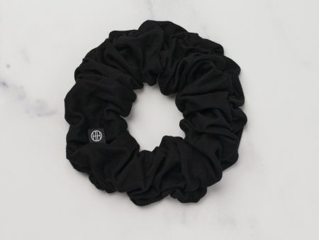 Small Bamboo Jersey Scrunchie – Black on Sale