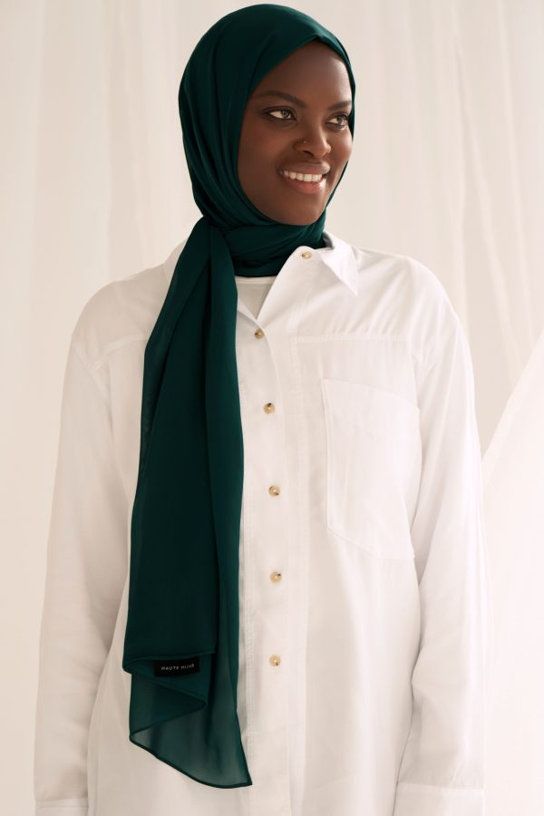 Everyday Chiffon Hijab - Forest Green Online