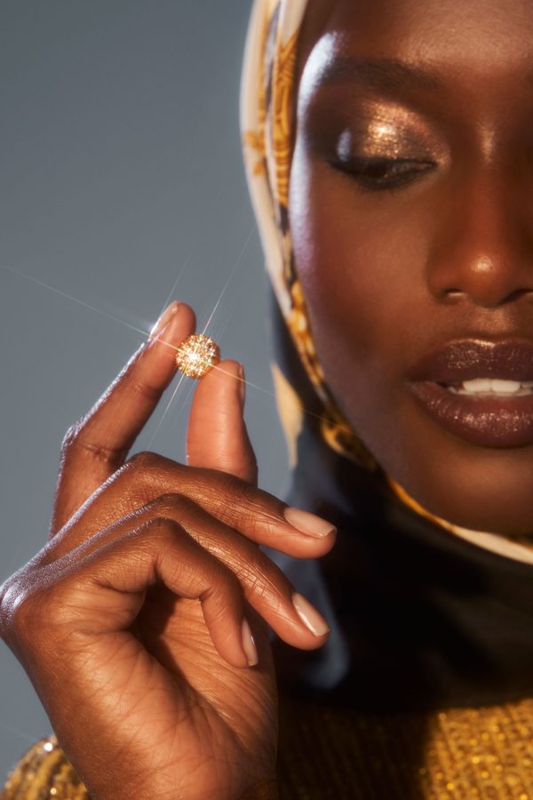 Pavé Crystal Hijab Magnets - Gold For Cheap