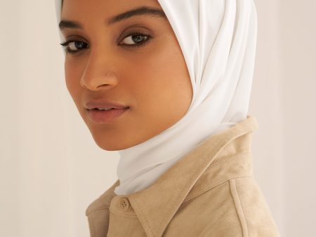 Everyday Chiffon Hijab - Winter White on Sale