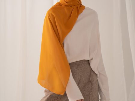 Everyday Chiffon Hijab - Saffron For Cheap