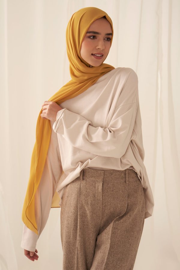 Everyday Chiffon Hijab - Dark Honey Discount