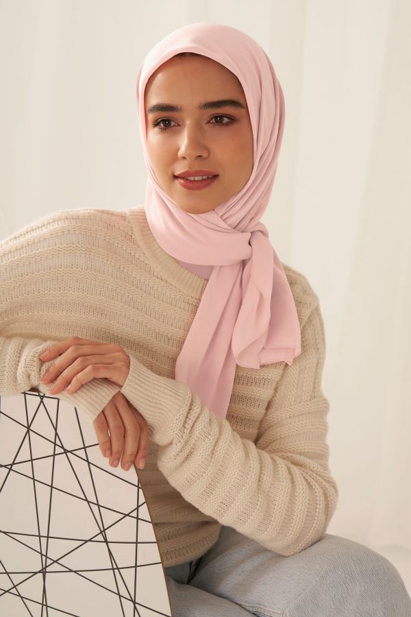 Everyday Chiffon Hijab - Pale Rose Online Hot Sale