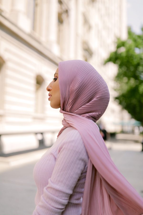 Cascade Pleat Hijab - Orchid For Sale