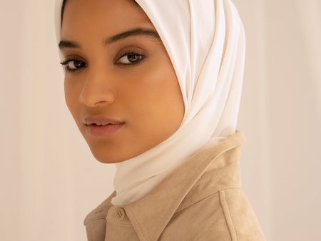 Recycled Chiffon Hijab - Ivory Cheap