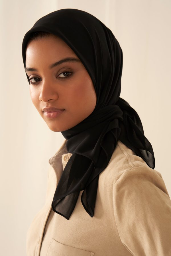 Everyday Chiffon Hijab - Black Discount